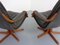 Sillones giratorios daneses de teca y cuero de Berg Furniture, años 70. Juego de 2, Imagen 15
