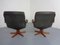 Danish Teak & Leather Swivel Lounge Chairs from Berg Furniture, 1970s, Set of 2 12