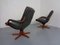 Danish Teak & Leather Swivel Lounge Chairs from Berg Furniture, 1970s, Set of 2 9