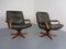 Danish Teak & Leather Swivel Lounge Chairs from Berg Furniture, 1970s, Set of 2 4