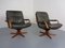 Danish Teak & Leather Swivel Lounge Chairs from Berg Furniture, 1970s, Set of 2, Image 4