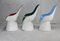 Space Age Armchairs in Painted Fiberglass, France, 1970s, Set of 3 11