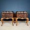 Vintage Holz Nachttische, Italien, 1950er, 2er Set 1