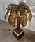 Französische Palm Tree Toleware Tischlampe im Stil von Mason Jansen, 1970er 3