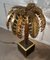 French Palm Tree Toleware Table Lamp in the style of Mason Jansen, 1970s 3