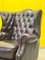 Poltrona Chesterfield Wingback vintage in pelle, Immagine 9