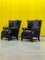 Vintage Leather Chesterfield Wingback Armchair, Image 4