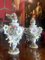19th Century Capodimonte Polychrome Porcelain Incense Burners Vases with Flowers and Winged Cherubs, Set of 2, Image 2