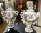 19th Century Capodimonte Polychrome Porcelain Incense Burners Vases with Flowers and Winged Cherubs, Set of 2 1