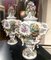 19th Century Capodimonte Polychrome Porcelain Incense Burners Vases with Flowers and Winged Cherubs, Set of 2 19