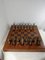 Tablero de ajedrez vintage de cuero, años 80. Juego de 33, Imagen 3