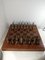 Tablero de ajedrez vintage de cuero, años 80. Juego de 33, Imagen 1