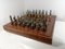 Tablero de ajedrez vintage de cuero, años 80. Juego de 33, Imagen 6