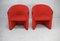 Red Armchairs from Arflex, Italy, 1980, Set of 2 1