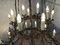 Large Palace Chandelier in Brass and Bronze, 1950s, Image 17