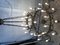 Large Palace Chandelier in Brass and Bronze, 1950s 26