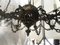 Lámpara de araña Palace grande de latón y bronce, años 50, Imagen 43