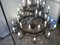 Large Palace Chandelier in Brass and Bronze, 1950s 5