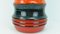 Large Mid-Century Ceramic Floor Vase Model 427-47 in Stripe Pattern, Red, Orange, Green& Black from Scheurich 3