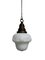 Vintage Edwardian Satin Church Opaline Milk White Glass Ceiling Pendant Lamp 1
