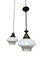 Lampe à Suspension Plafonnier Vintage Art Déco Church Opaline en Verre Blanc Lait 6