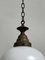 Vintage Art Deco Church Opaline Milk White Glass Ceiling Pendant Lamp 8