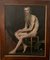 Estudio de desnudo masculino, década de 1800, óleo sobre lienzo, enmarcado, Imagen 3
