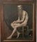 Estudio de desnudo masculino, década de 1800, óleo sobre lienzo, enmarcado, Imagen 1