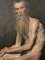 Estudio de desnudo masculino, década de 1800, óleo sobre lienzo, enmarcado, Imagen 5