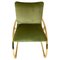 Fauteuil de Bureau en Daurade et Velours Vert, Italie, 1970s 5