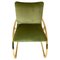 Office Armchair in Sea Bream and Green Velvet, Italy, 1970s 5