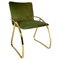 Fauteuil de Bureau en Daurade et Velours Vert, Italie, 1970s 3