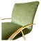 Fauteuil de Bureau en Daurade et Velours Vert, Italie, 1970s 8