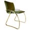 Office Armchair in Sea Bream and Green Velvet, Italy, 1970s 1