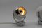 Space Age Ball Wall Lamps in White and Chrome, 1970s, Set of 2, Image 9