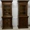 French Gothic Carved Oak Bookcases, Set of 2 1