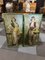 Art Nouveau Figures, 1890s, Oil Paintings on Panels, Set of 2 1