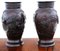 Large Antique Japanese Meiji Bronze Vases, 1890s, Set of 2 3