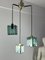 Vintage Murano Glass and Brass 3-Light Ceiling Lamp in the style of Fontana Arte, 1960s, Image 11