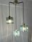 Vintage Deckenlampe aus Muranoglas & Messing mit 3 Leuchten im Stil von Fontana Arte, 1960er 5