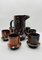 Glazed Ceramic Glass and Jug Set from Amaranto, 1960s, Set of 7 10