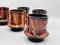 Glazed Ceramic Glass and Jug Set from Amaranto, 1960s, Set of 7 2