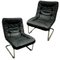 Vintage Lounge Chairs with Chrome Structure, France, 1980s, Set of 2 1
