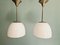 Art Deco Suspensions in White Opaline, 1930s, Set of 2, Image 1