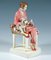 Señora sentada de cerámica con dos terriers atribuida a Josef Lorenzl para Goldscheider, Viena, años 30, Imagen 2