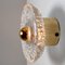 Lámpara de pared redonda de vidrio dorado atribuido a Peill Putzler, Alemania, años 70, Imagen 8