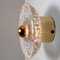 Lámpara de pared redonda de vidrio dorado atribuido a Peill Putzler, Alemania, años 70, Imagen 7