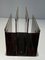 Acrylic Glass and Brass Magazine Rack, 1970s, Image 11