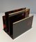 Acrylic Glass and Brass Magazine Rack, 1970s, Image 4