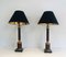 Neoclassical Lamps False-Bois in Metal and Brass, 1940s, Set of 2, Image 2